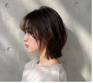 セミロング カラー パーマ 🌱透明感カラー🌱 レイヤー/コウスケのヘアスタイル