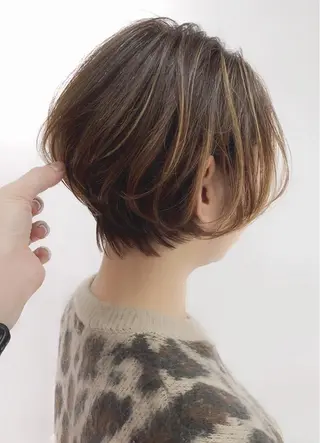 ショート カラー ヘアアレンジ ネイル マツエク・マツパ ボブ×縮毛矯正👑 心斎橋/高城涼也のヘアスタイル