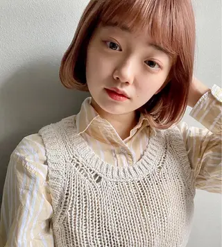 ミディアム カラー moanin モーニンのヘアスタイル