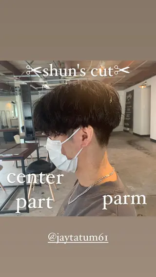 ショート パーマ メンズ SHUN札幌 メンズパーマフェードのヘアスタイル