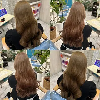 ロング カラー 🫧透け感⋆艶髪💎 山口アヤカのヘアスタイル