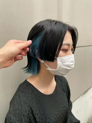 ミディアム カラー 髪質改善🪄 イルミナカラー岩谷のヘアスタイル