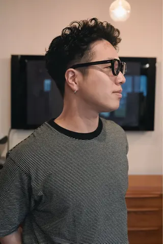 ショート パーマ メンズ 千葉 慎也のヘアスタイル