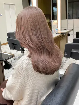 セミロング カラー 似合わせヘア🤎透明 感カラー🤎MIKAのヘアスタイル