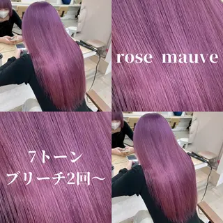 ロング カラー ナチュラルカラー/ ハイトーン AMIのヘアスタイル