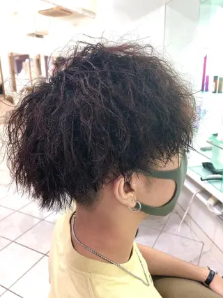 パーマ メンズ 保住 亮太のヘアスタイル