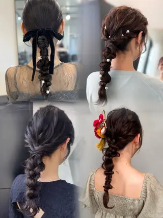 ロング カラー パーマ ヘアアレンジ 透明感カラー✂︎ /縮毛矯正/YUKAのヘアスタイル