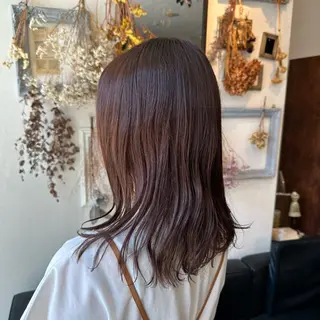 ミディアム カラー 💜推しインナー カラー/菊池柊真💜のヘアスタイル