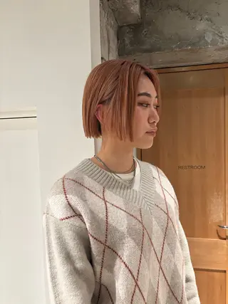 ミディアム レディースモデル カット/中川翔太のヘアスタイル