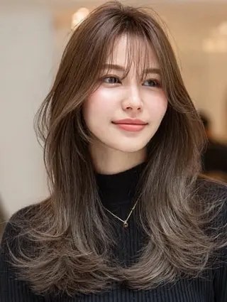 ロング 絶対綺麗な暖色カラー 🎯あります✨増渕✨のヘアスタイル