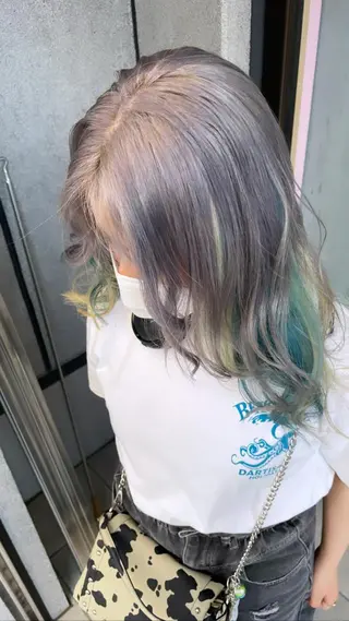 セミロング カラー 町田ブリーチ特化 MANATOのヘアスタイル
