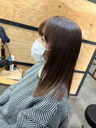 ロング カラー パーマ ヘアアレンジ メンズ キッズ ネイル マツエク・マツパ アイブロウ 久木原 ゆりのヘアスタイル