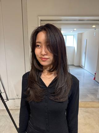 セミロング 100％可愛い顔周り 💓レイヤー/しずくのヘアスタイル