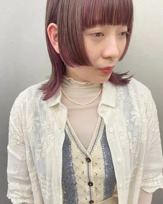 ミディアム カラー -福岡博多筑紫口- 大津成美のヘアスタイル