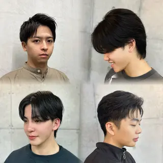 メンズ ヒナ/レイヤーカット 艶感ワンカラーのヘアスタイル