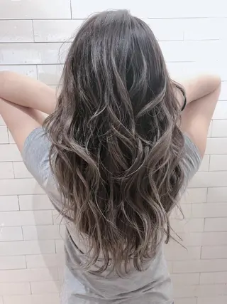 ロング カラー パーマ ヘアアレンジ バレイヤージュ 藤沢 髪質改善 竹内ケンゴのヘアスタイル