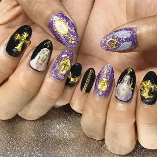 ネイル 渋谷／チップ長さ出し 👑アプレgel-xのネイルデザイン