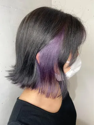 ミディアム カラー パーマ ヘアアレンジ 八巻 晴香のヘアスタイル