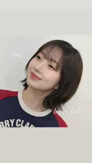 ショート ♡レイヤーボブ パーマ/うらら♡のヘアスタイル