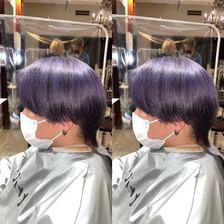 ショート カラー メンズ 髪質改善・縮毛矯正 特化・ユウシンのヘアスタイル