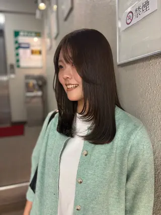 セミロング カラー 透明感カラー 🧚‍♂️さえのヘアスタイル