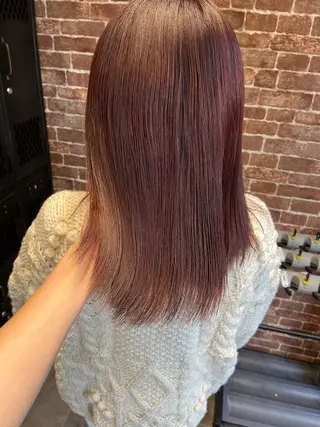 セミロング カラー パーマ ヘアアレンジ メンズ キッズ ネイル マツエク・マツパ アイブロウ 久木原 ゆりのヘアスタイル