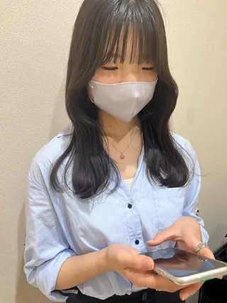 ミディアム カラー 外国人対応 佐久間のヘアスタイル