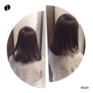 ミディアム セミロング カラー ✨縮毛矯正✨髪質改善 ナカシマ ユミのヘアスタイル