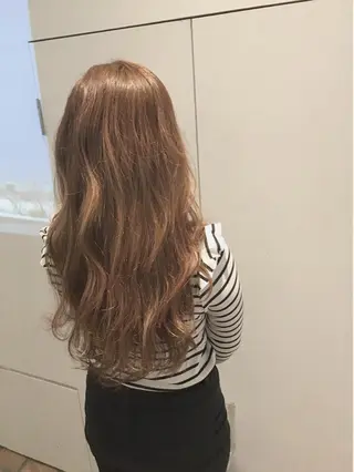 セミロング カラー ハイトーンブリーチ 土坂 由志【京都】のヘアスタイル