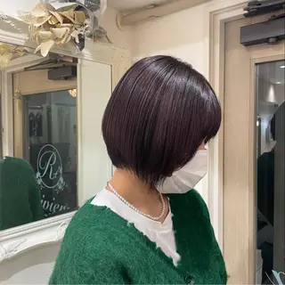 ショート カラー ミルクティーベージュ /三村克彦のヘアスタイル