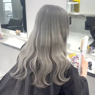 ロング カラー 透明感/ 艶ハイトーン/梨桜のヘアスタイル