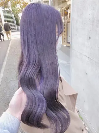 ロング カラー ヘアアレンジ ハイトーン特化💍 NØRN💍韓国のヘアスタイル
