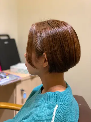 ショート カラー パーマ 北川 拓也のヘアスタイル