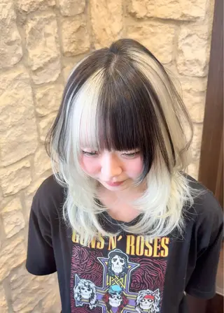 セミロング カラー 町田/レイヤーカット ハッシュカット/八木のヘアスタイル