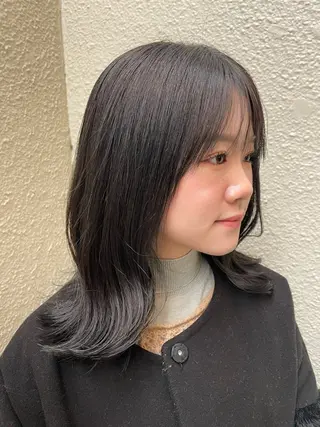 ミディアム カラー パーマ ヘアアレンジ ERINA/レイヤー /尼崎のヘアスタイル