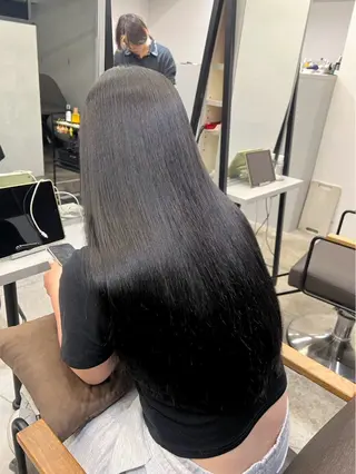 ロング パーマ 🍒モテ暖色カラー × うる艶✧ ゆなのヘアスタイル