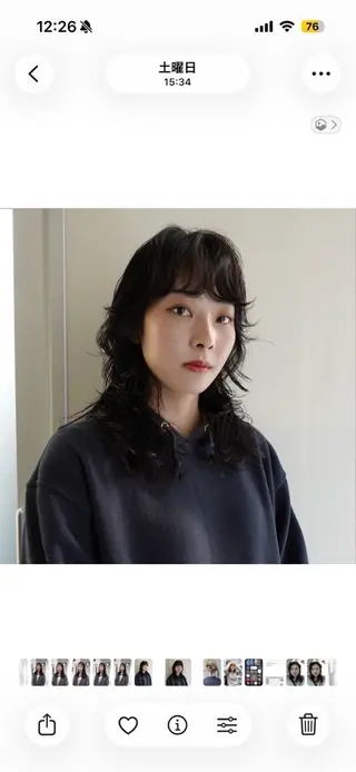 セミロング パーマ ヘアアレンジ 🌐サトウ リョウ🌐のヘアスタイル
