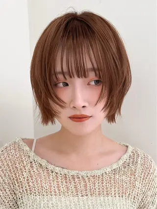 ショート おしゃれボブ/暖色 カラー🧶いろはのヘアスタイル