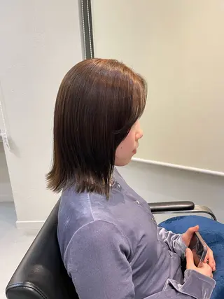 ミディアム カラー tiel 小山莉々のヘアスタイル