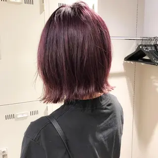 ミディアム カラー ハイトーン×レイヤー カットTAKUMIのヘアスタイル