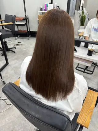 ロング カラー 縮毛矯正×透明感 カラー hinataのヘアスタイル