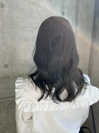 セミロング カラー ヘアアレンジ 縮毛矯正/髪質改善/ ブリーチ毛/木元渓太のヘアスタイル