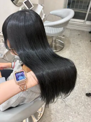 ロング カラー Rio🎀ブリーチ なし透明感♡顔周り♡のヘアスタイル