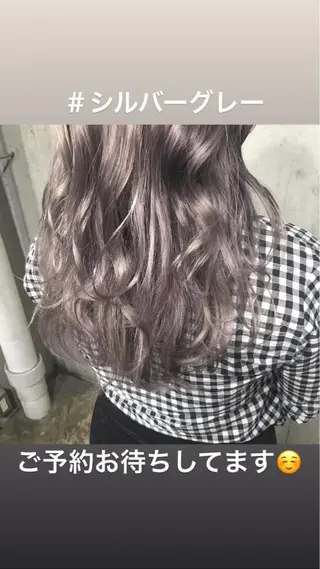 ミディアム カラー パーマ ヘアアレンジ メンズ キッズ ネイル マツエク・マツパ サロンドミルク 渋谷高比良のヘアスタイル