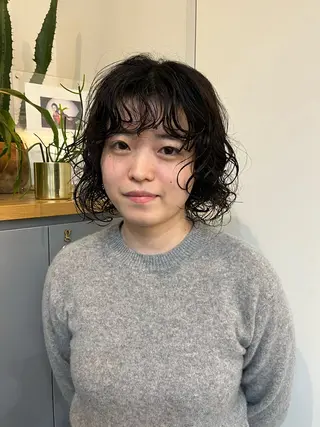パーマ en-te:am 井上茉保のヘアスタイル