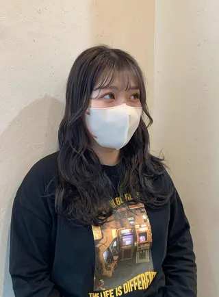 ロング カラー メンズ 落合希 Olivebeigeのヘアスタイル