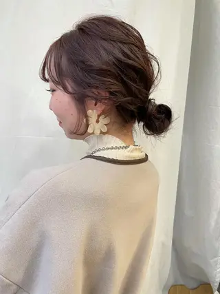 ミディアム カラー ヘアアレンジ 髙塚碧🇰🇷 韓国ヘア🎗️のヘアスタイル