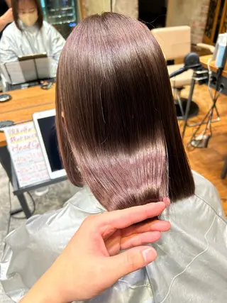 ミディアム カラー パーマ 銀座✨レイヤーカット 顔まわり/坂本亜裟海のヘアスタイル