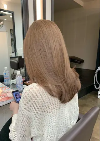 セミロング カラー 矢野 晃平のヘアスタイル