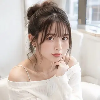 セミロング 縮毛矯正/レイヤー/ 前髪カット/おばかんのヘアスタイル